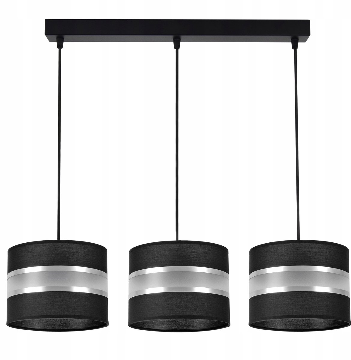 Moderne Hanglamp Plafondlamp - 3 lichtpunten E27 - Zwart/Grijs/Wit