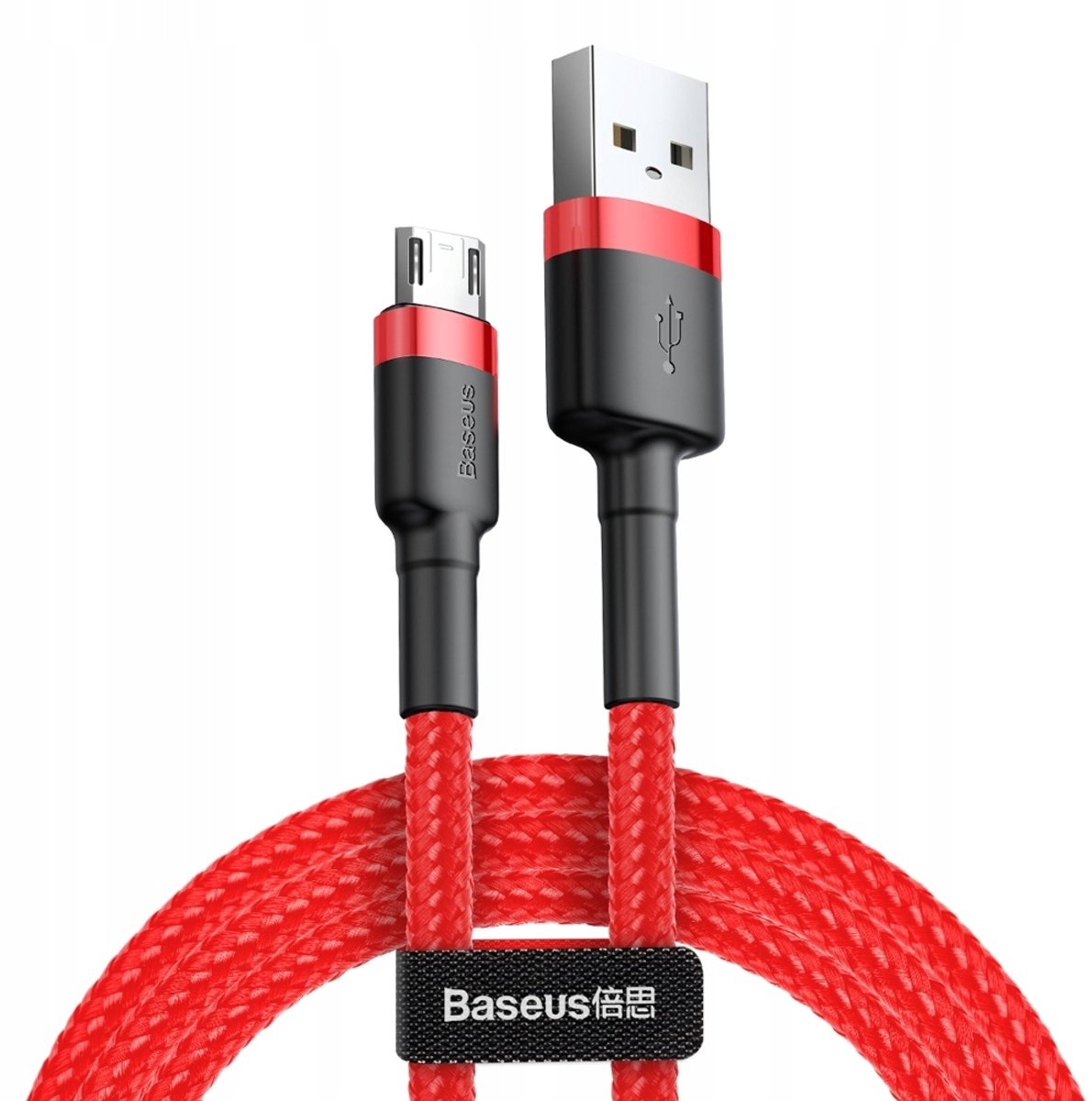 Baseus Cafule USB naar Micro USB Kabel QC 3.0 2.4A 0.5M Rood