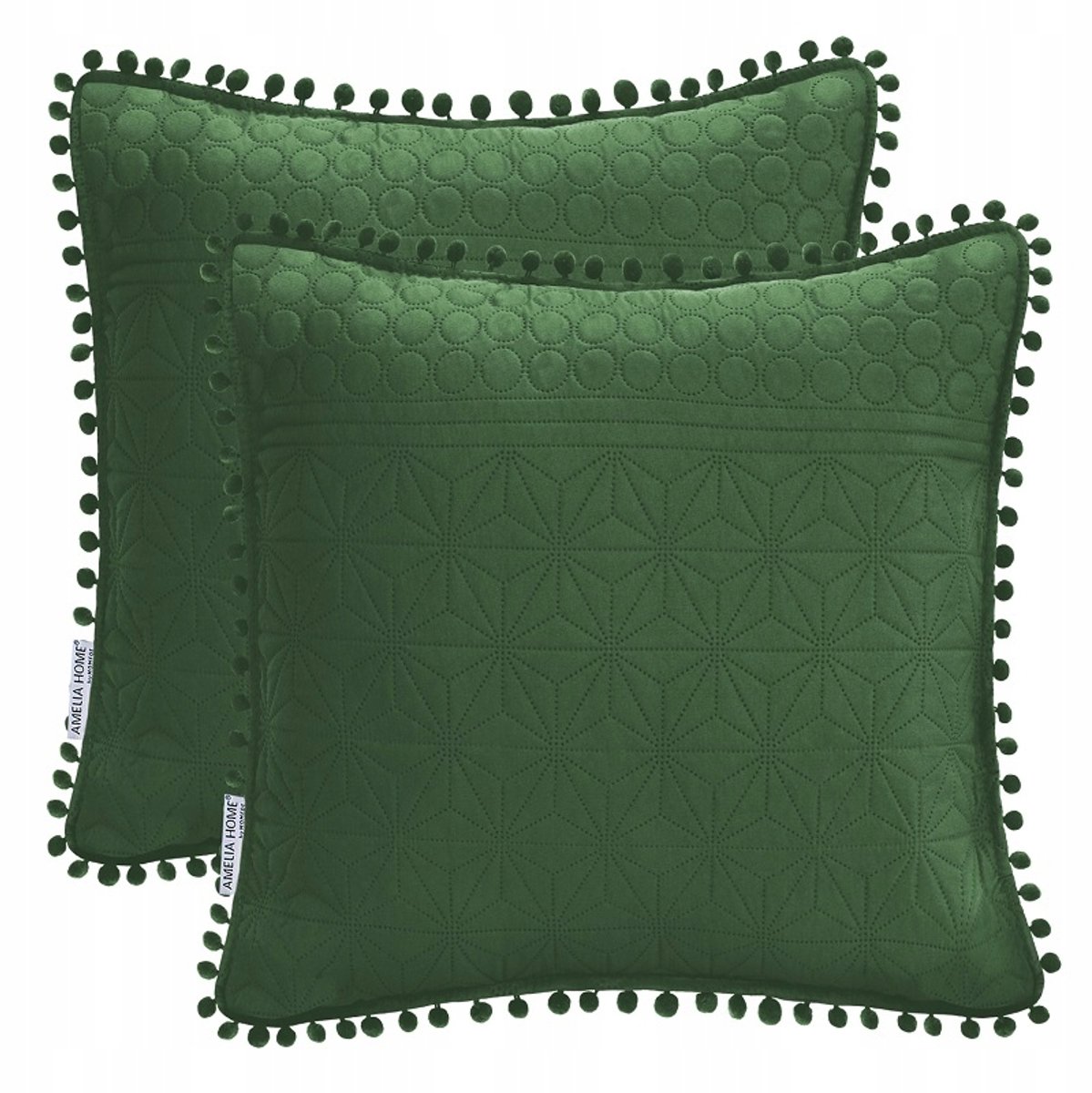 Decoratieve Kussenhoezen Groen 45x45 cm - Set van 2