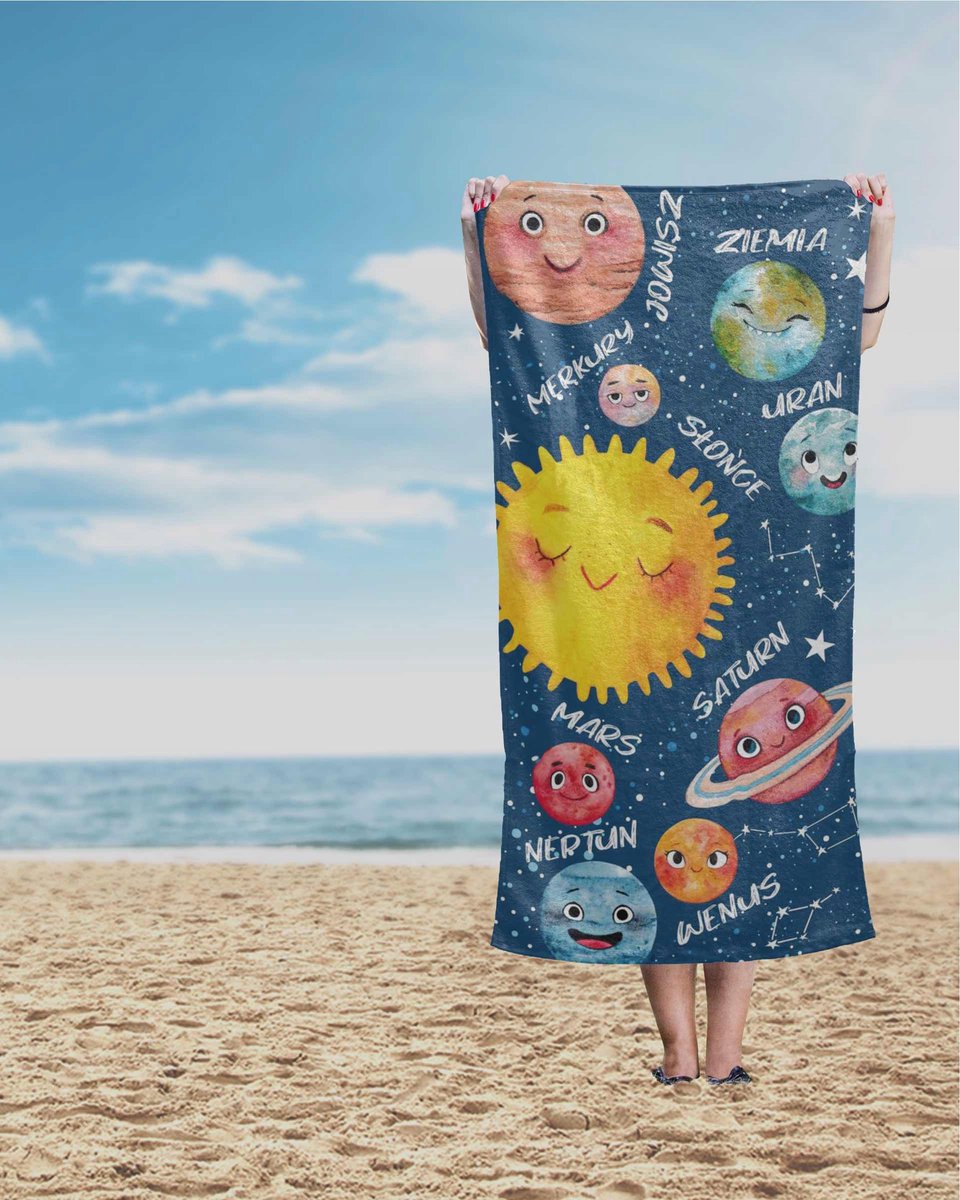 Kinder strandlaken 70x140 cm - Katoen, Blauw & Kleurrijk