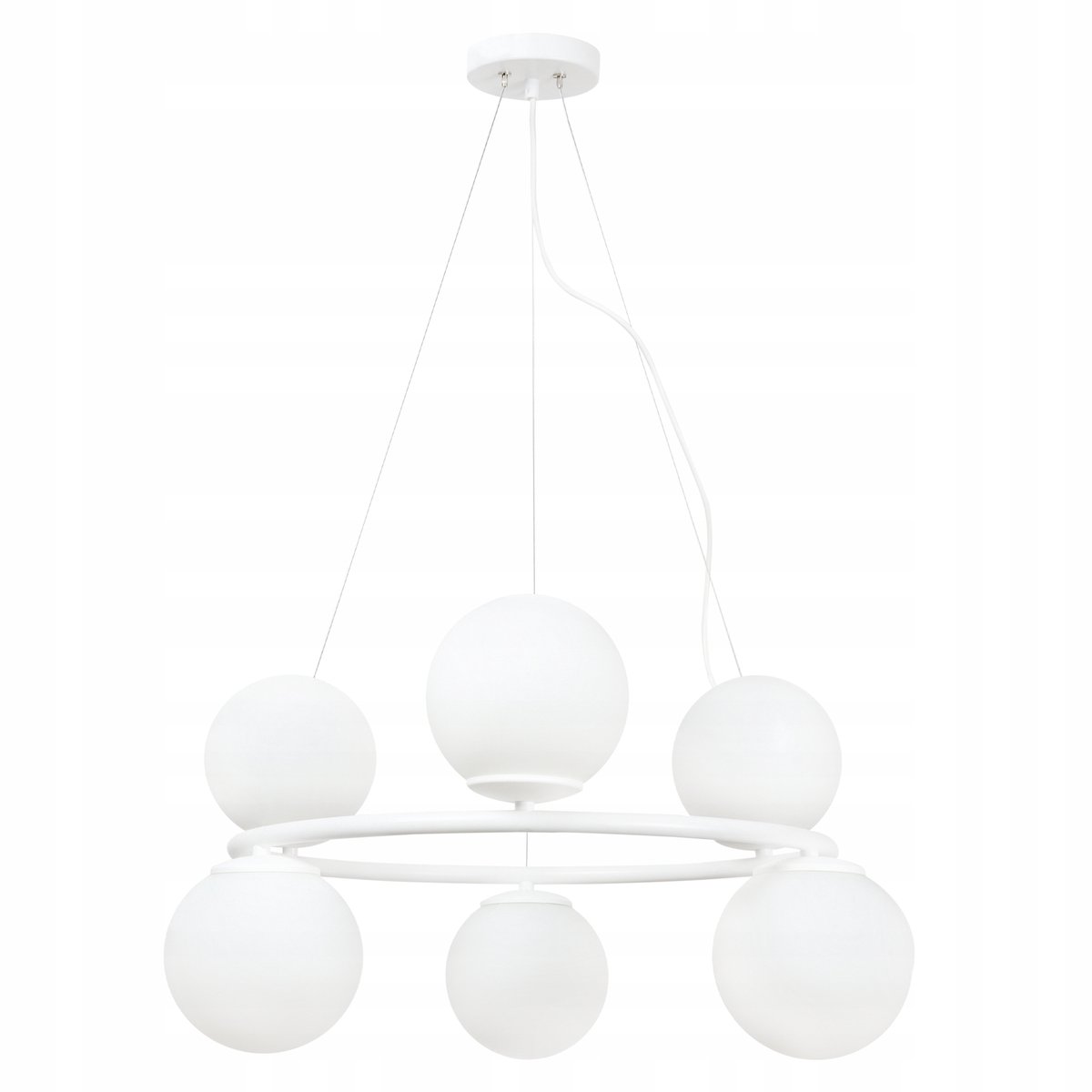Witte Ring Plafondlamp - Loft Stijl Hanglamp voor Woonkamer & Eetkamer