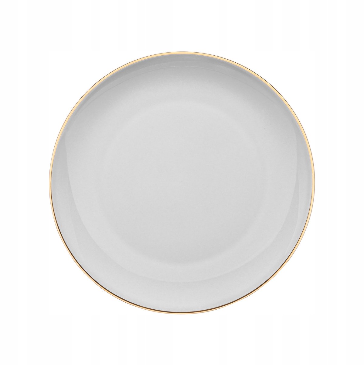 Ambition Royal Dessertbord - Elegant Grijs met Gouden Rand, 19 cm