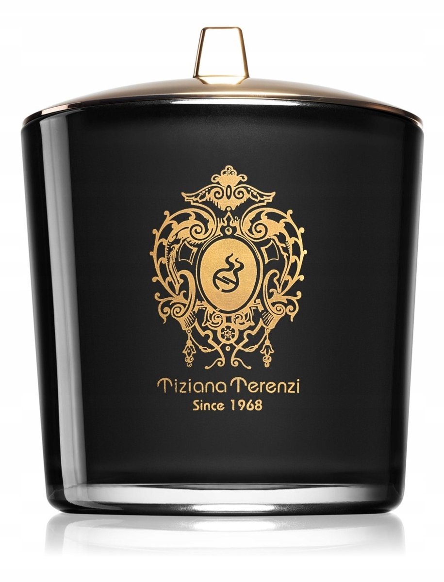 Tiziana Terenzi XIX March Geurkaars 550g - Luxe Zwarte Glas & Houtenknoten