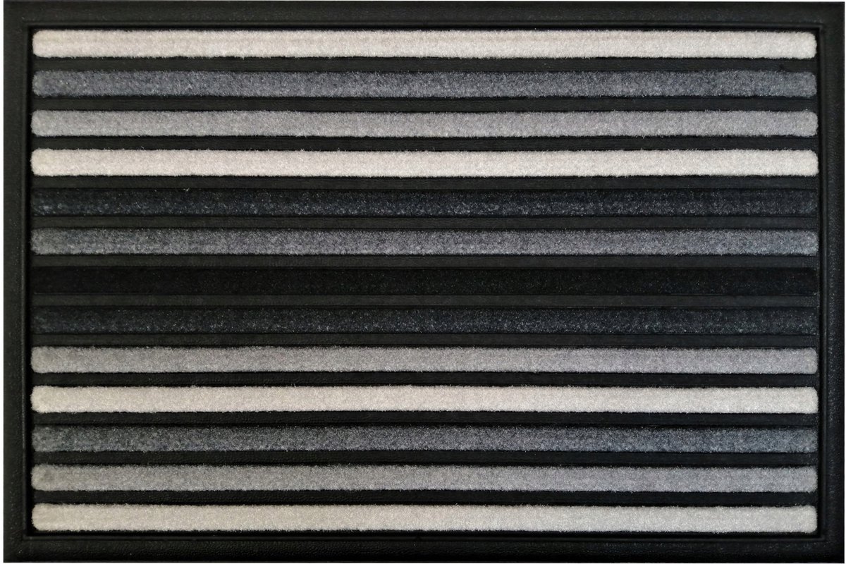 Grijze Buitenmat 45x75 cm - Antislip Rubber Instapmat