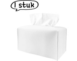 1 stuk - waterdichte leren tissuebox - tissuebox voor thuis, hotel en auto - wit