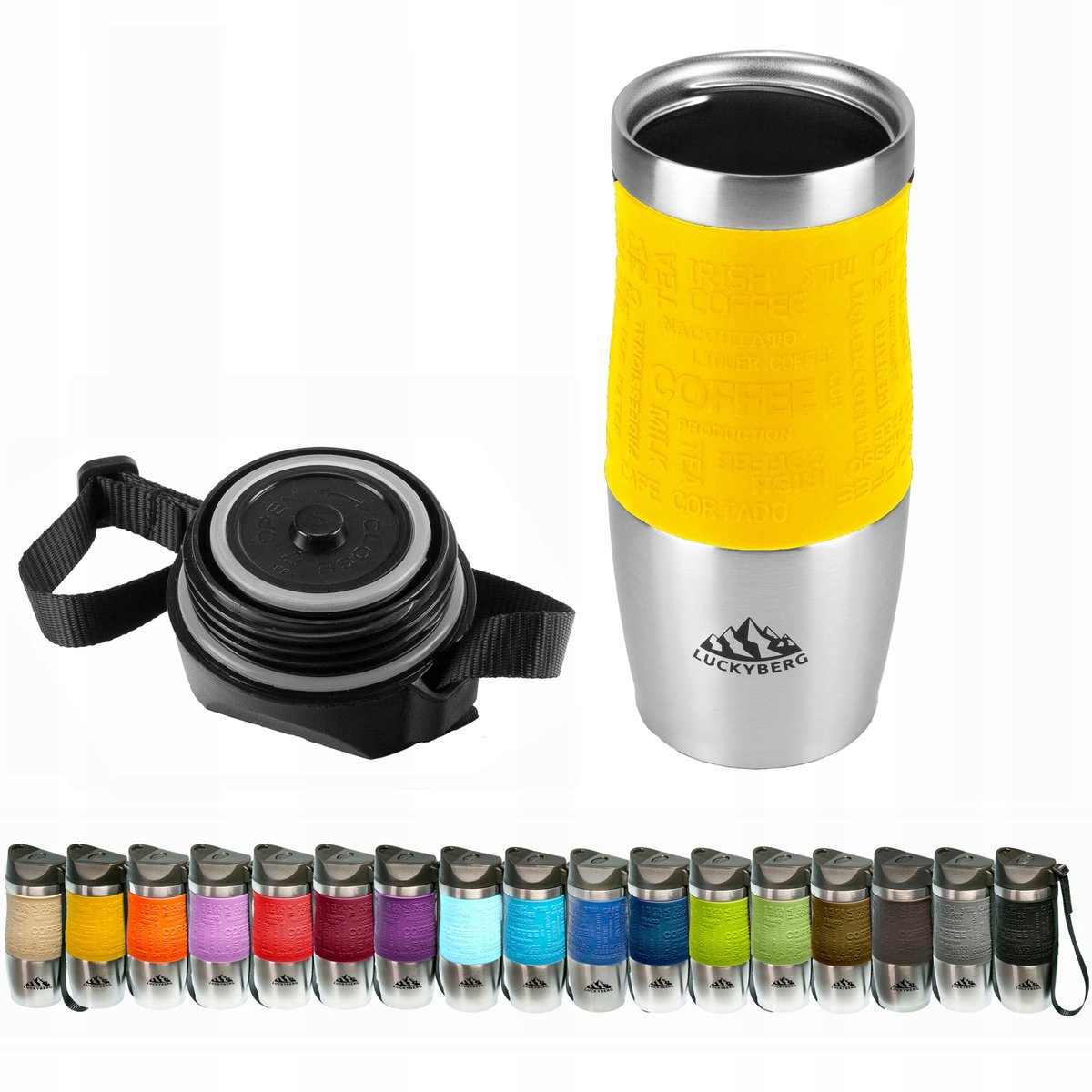 Luckyberg Thermosbeker 400 ml - RVS, Isolatie tot 6 uur