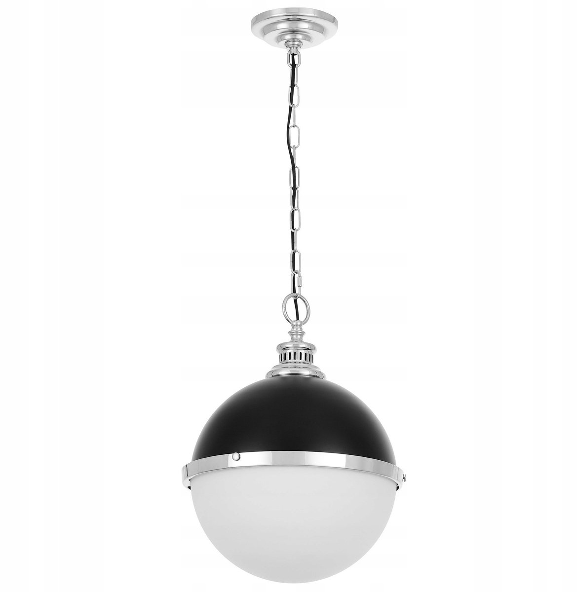 Largo Hanglamp Zwart Chroom E27 40W - Stijlvolle Loft Verlichting
