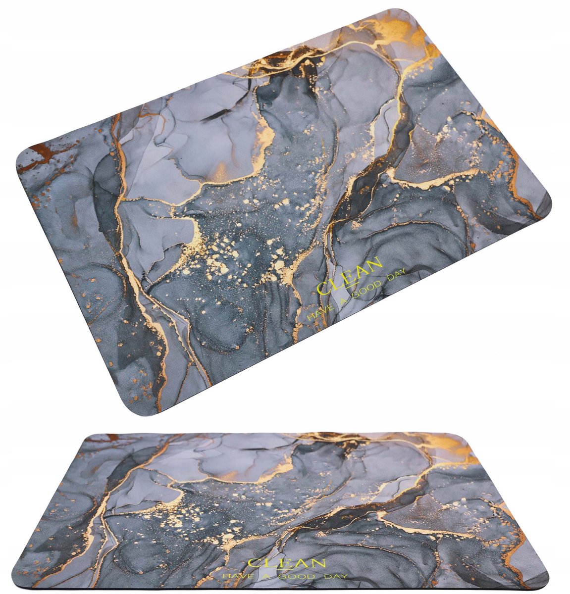 Sneldrogende badmat Rimini - Marmerlook - 50x80 cm