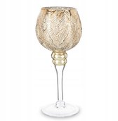 Elegante glazen kroonluchter op voet - Glamour Stijl - Gouden afwerking