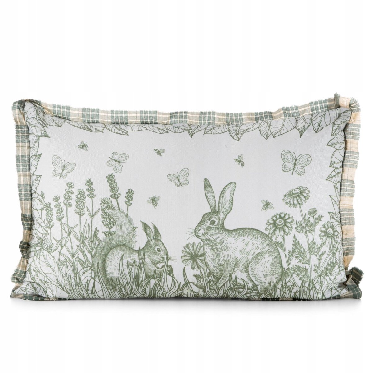Kussenhoes Linnenlook 30x50cm Crème - Paasprint