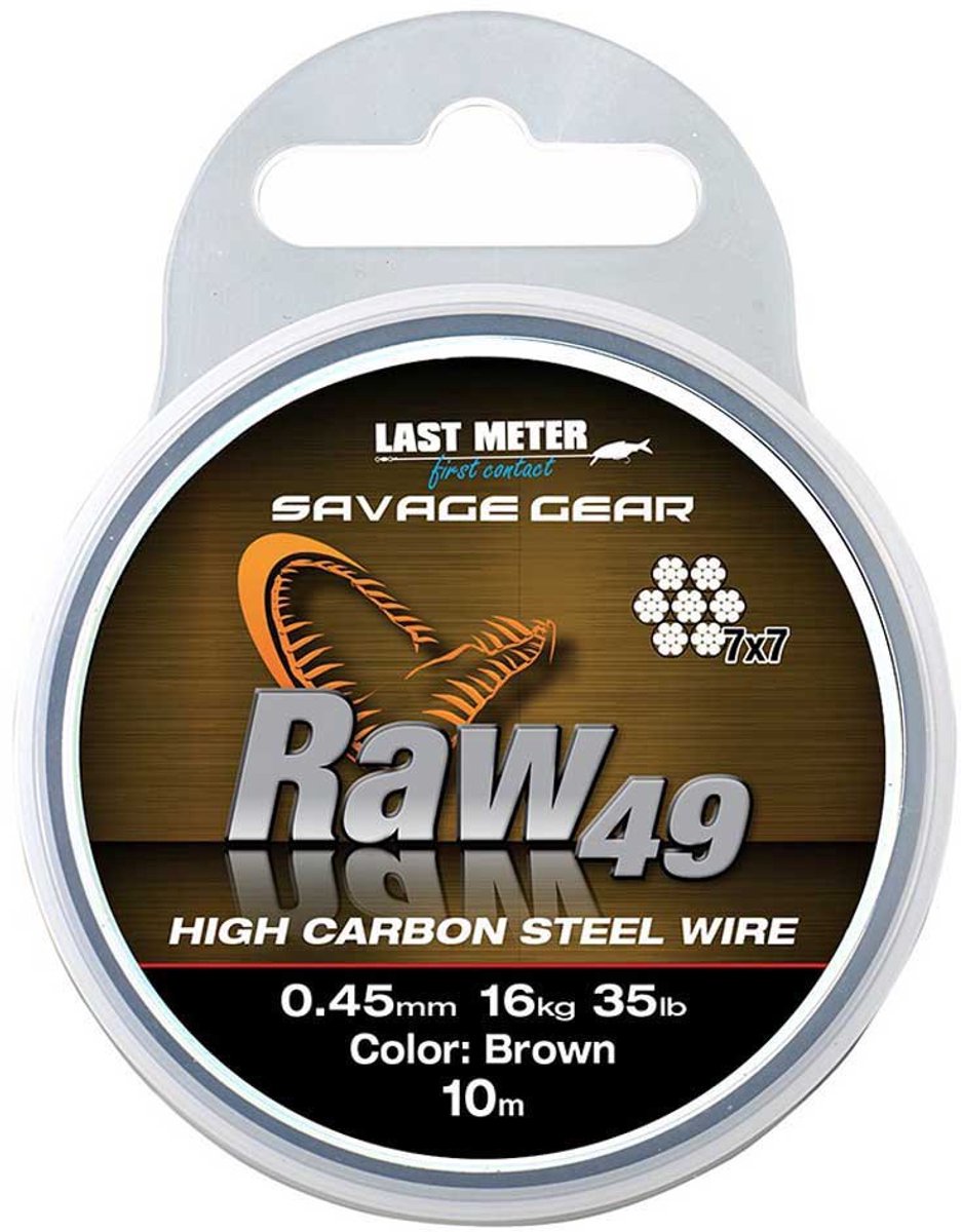 Raw49 Steelwire | Uncoated brown | 10m