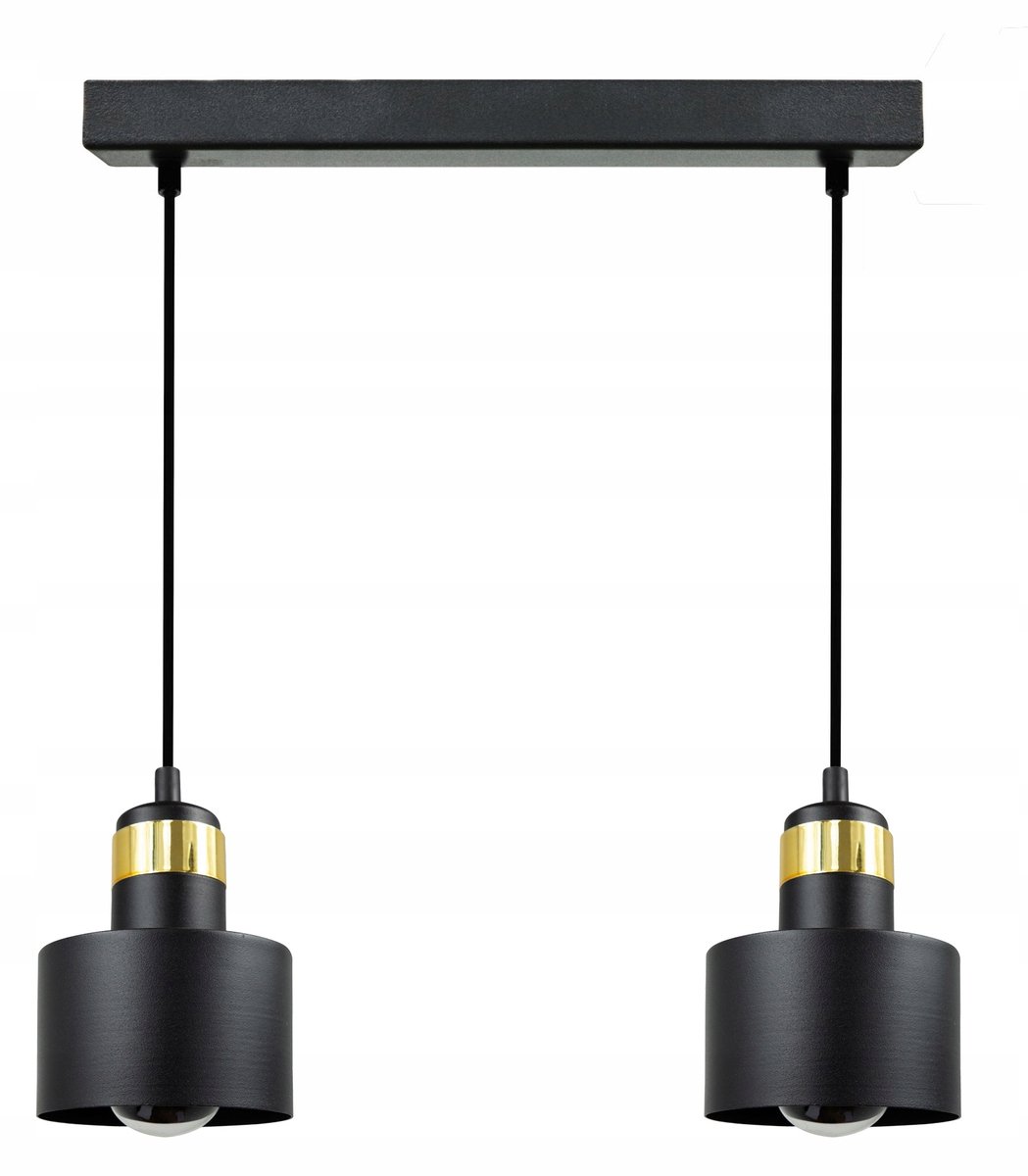 Moderne Hanglamp Port E27 Zwart/Goed - 40cm Breed