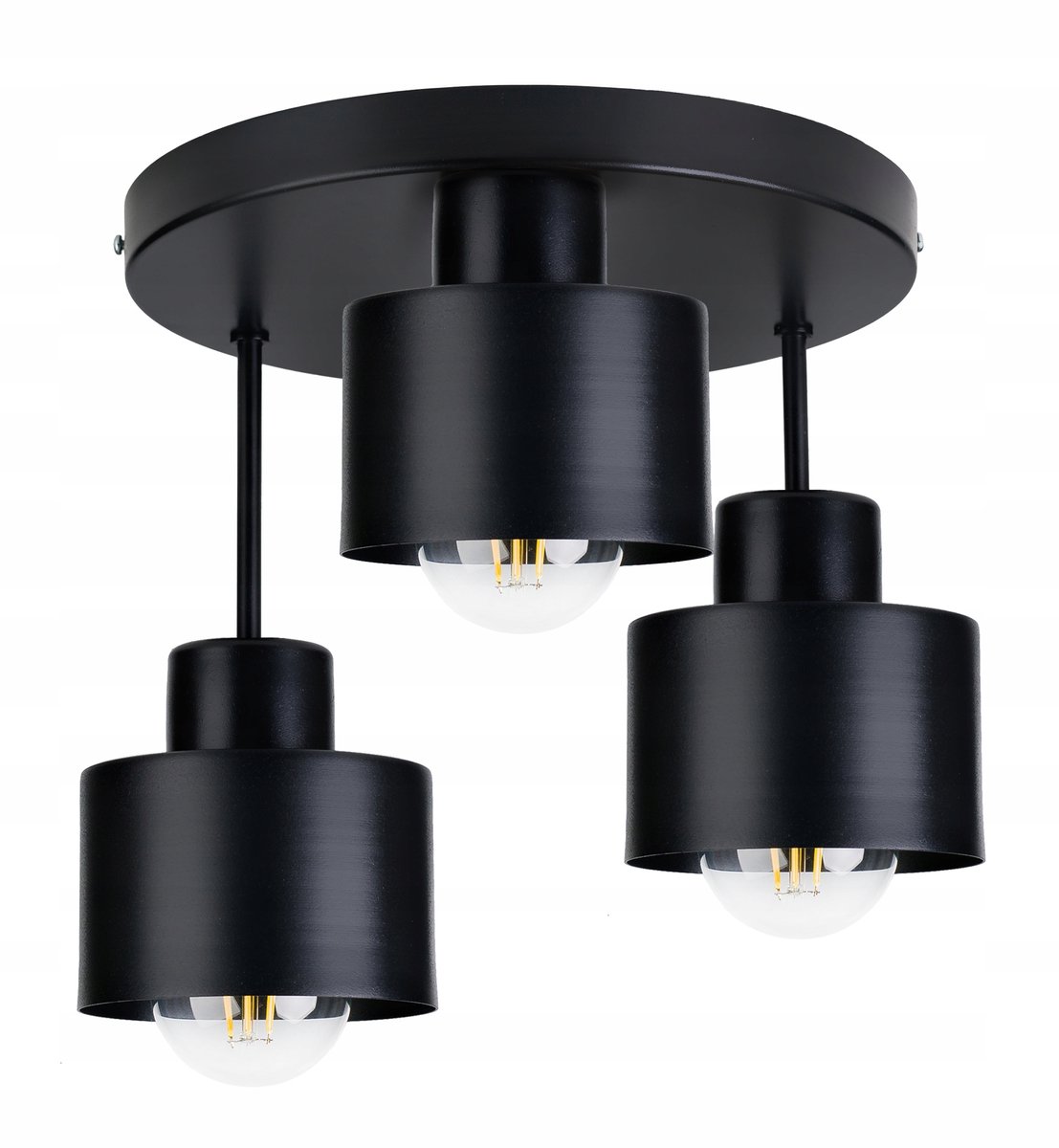 Kubek LED-plafond - Zwart Lampy Sufitowe z 3xE27