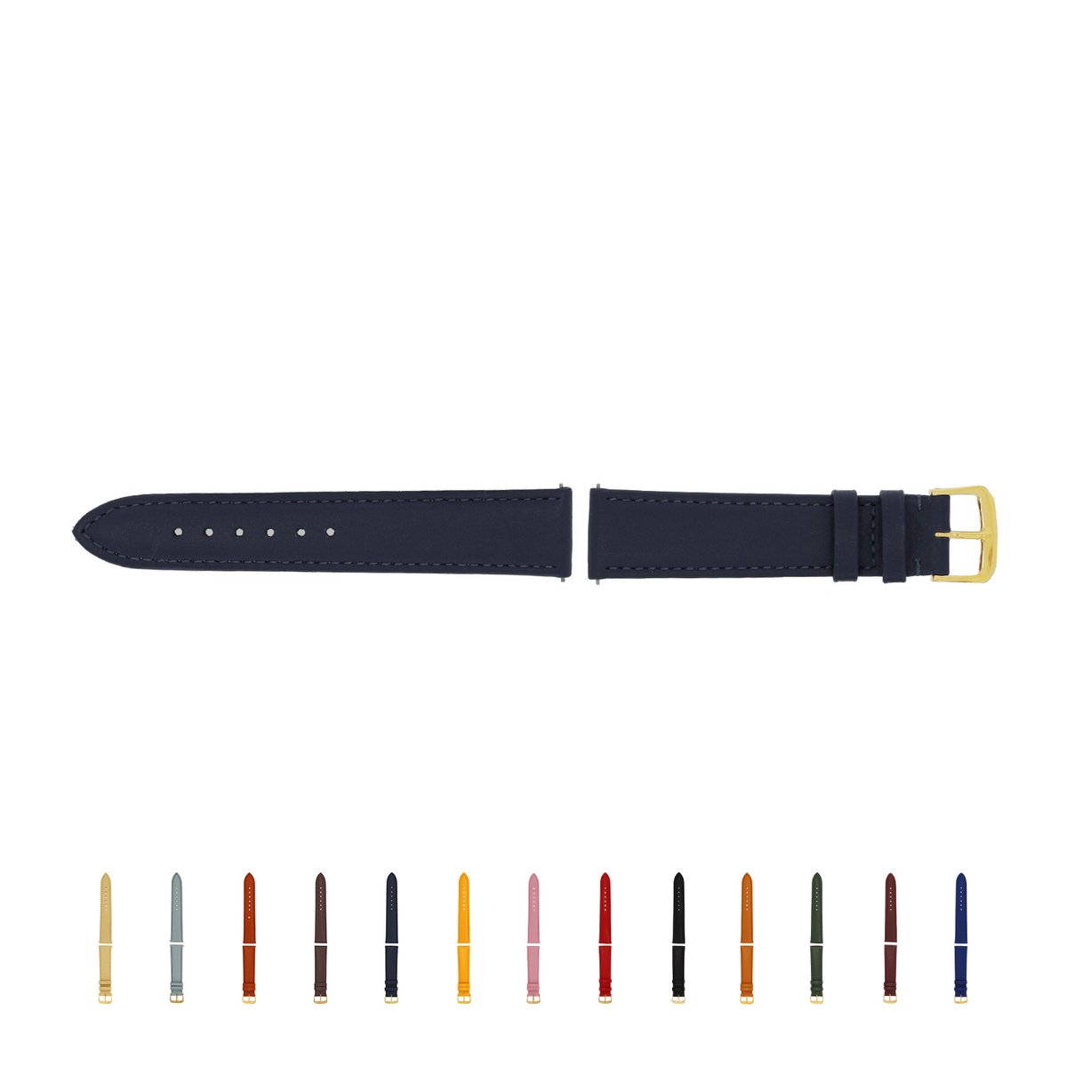 SELVA horlogeband, 14-24 mm, leer, verwisselbaar, vervangende band voor smartwatch, gemaakt in Duitsland