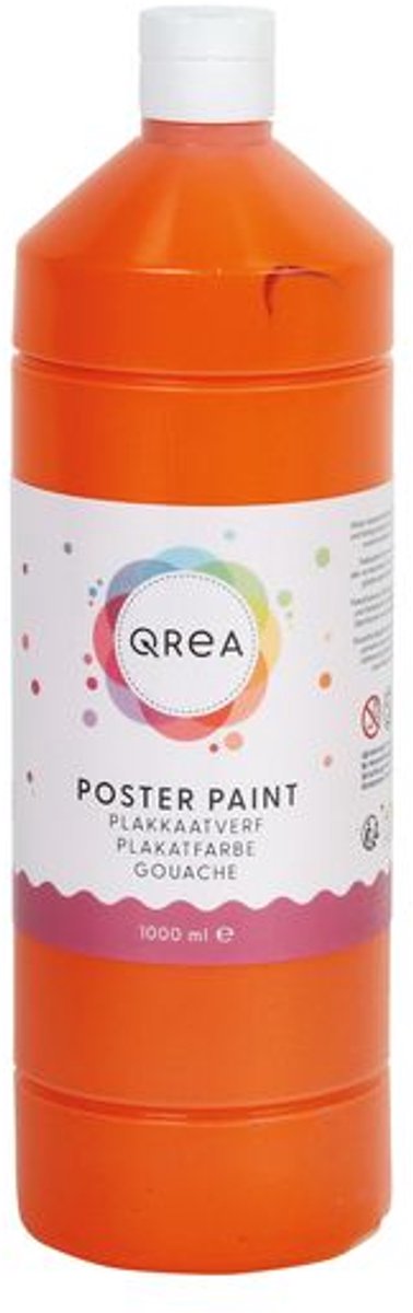 Plakkaatverf qrea oranje 1000ml