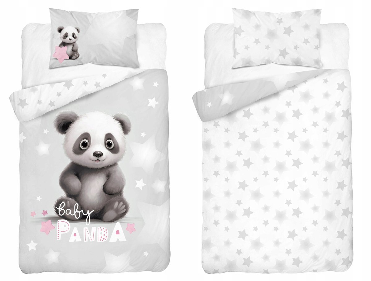 Detexpol Kinderbeddengoed 100x135 cm Katoen Panda Wanda