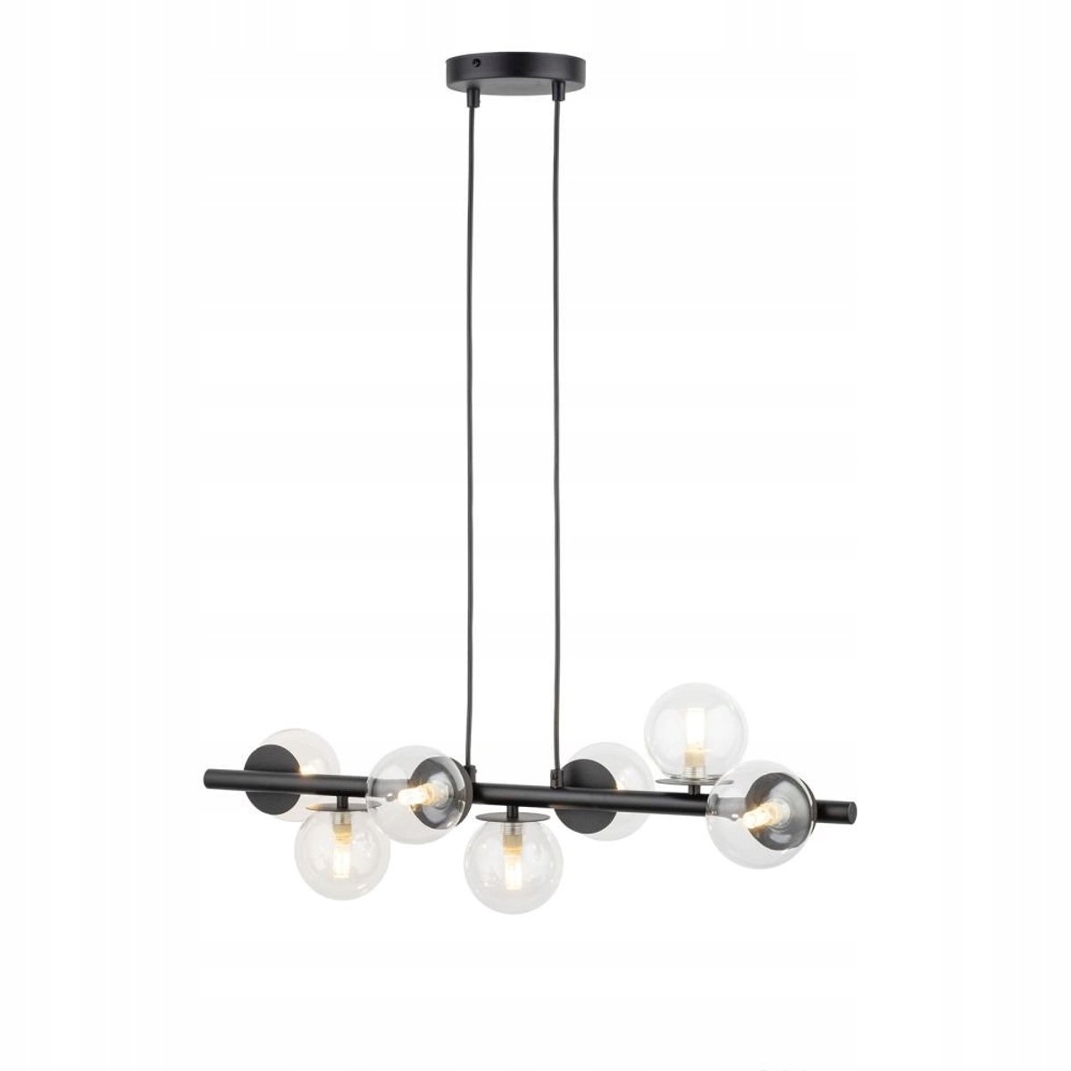 AVOLA 7 Hanglamp Sigma 40792 - Modern Zwart Glas