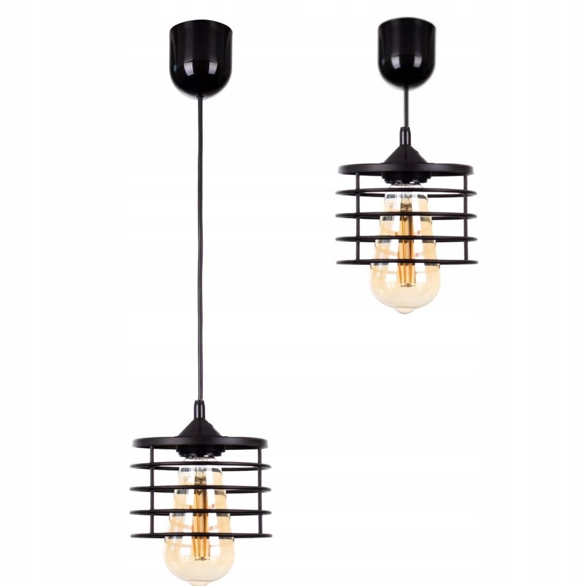 Hanglamp Metaal Wit/Zwart E27 1-lichts - Stijlvolle Verlichting