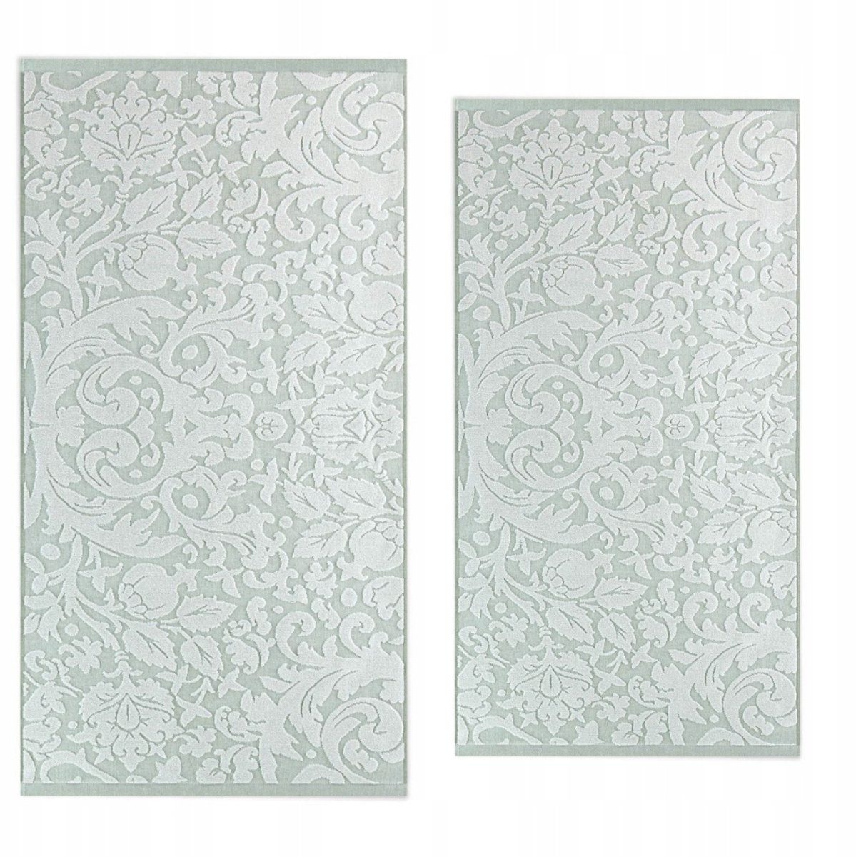 Zwoltex Barok Handdoek Set 2 stuks Olijfgroen 50x100 & 70x140