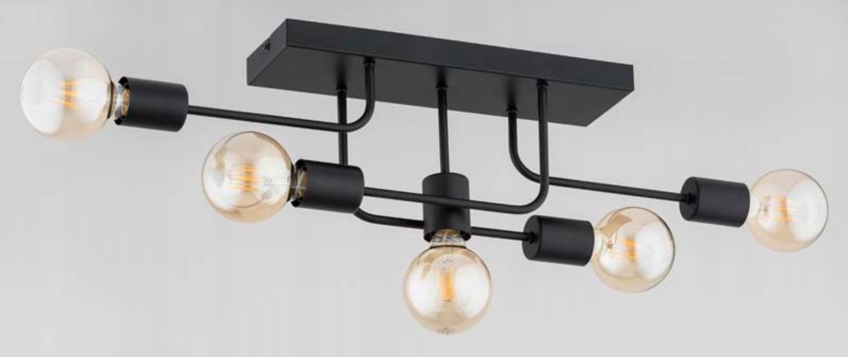 ALFA GOISA Hanglamp Zwart Metaal E27 5x15W