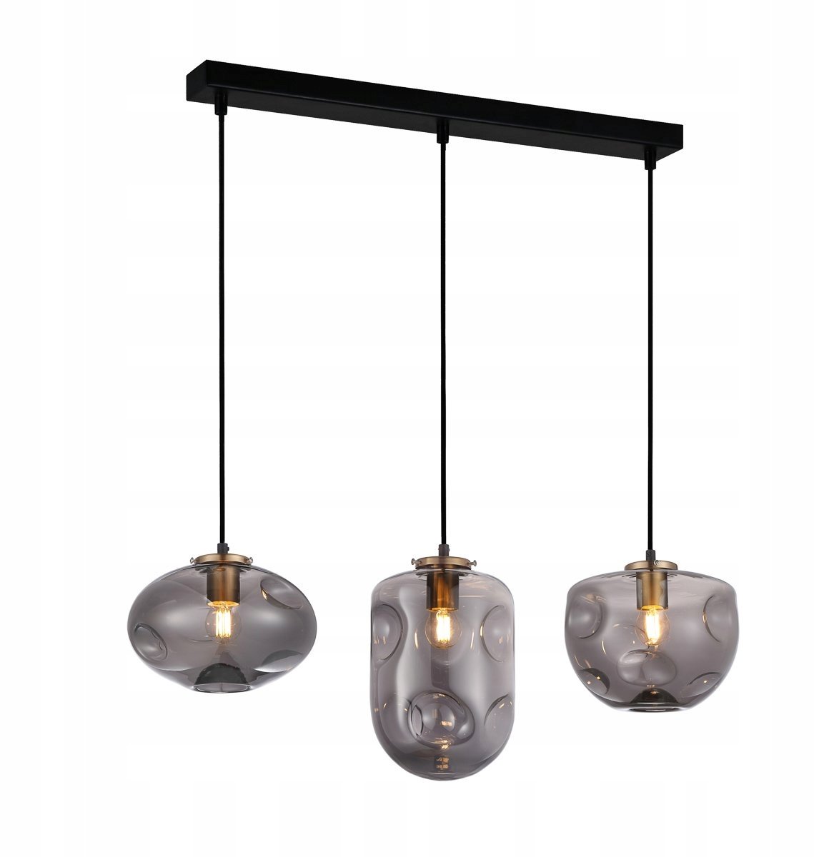 Italux HATELLA Hanglamp PND-112038-3-BRO+SG - Zwart/Koper