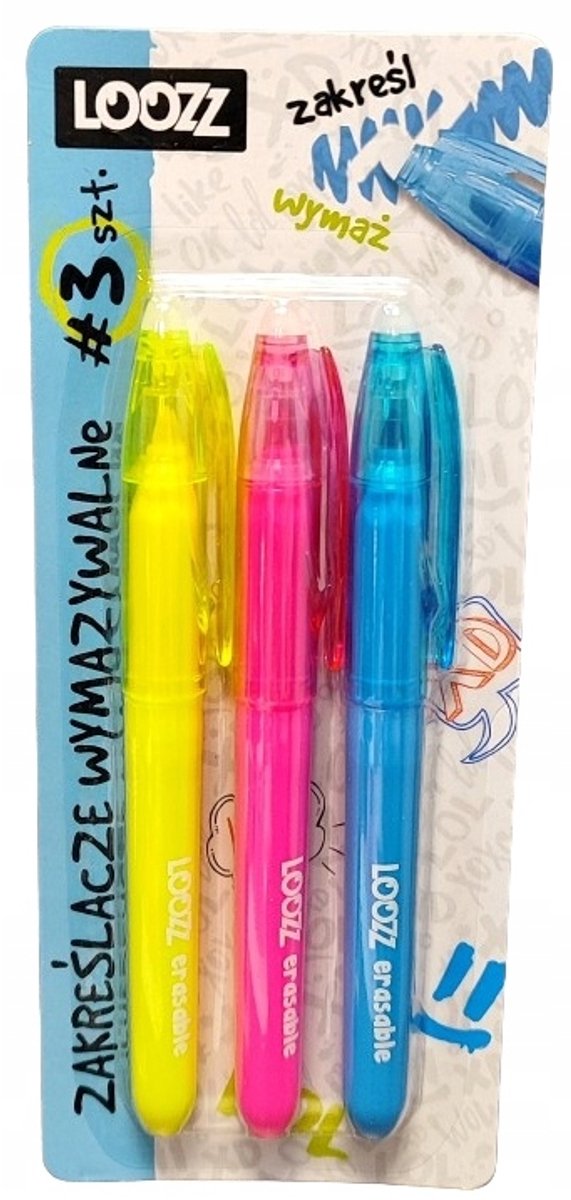 Uitwisbare Markerstiften Set - 3 Kleuren
