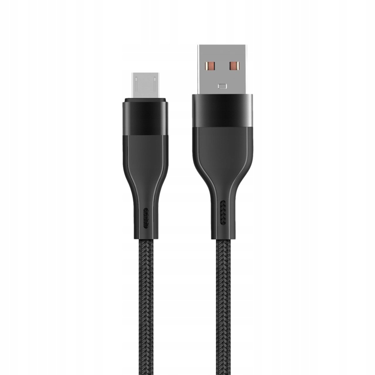 Maxlife USB naar microUSB Kabel 1m 2.4A Zwart Nylon Gevlochten
