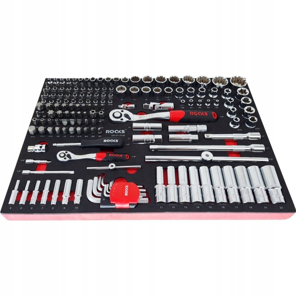 ROOKS Master Garage Gereedschapset 1/2" & 1/4" - 155 Delen