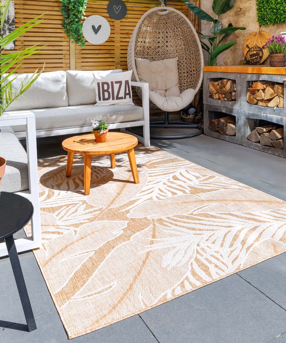 Jute buitenkleed - Borealis beige/creme 140x200