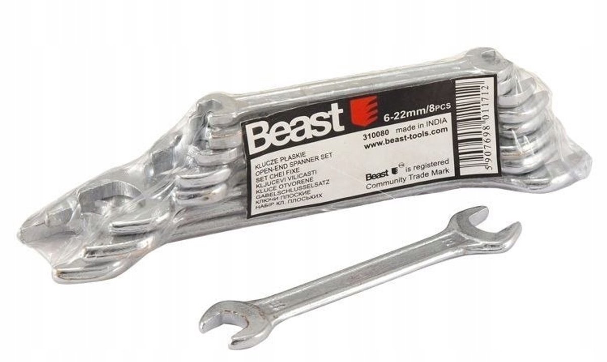 8-delige Ring- en Steeksleutelset 6-22mm