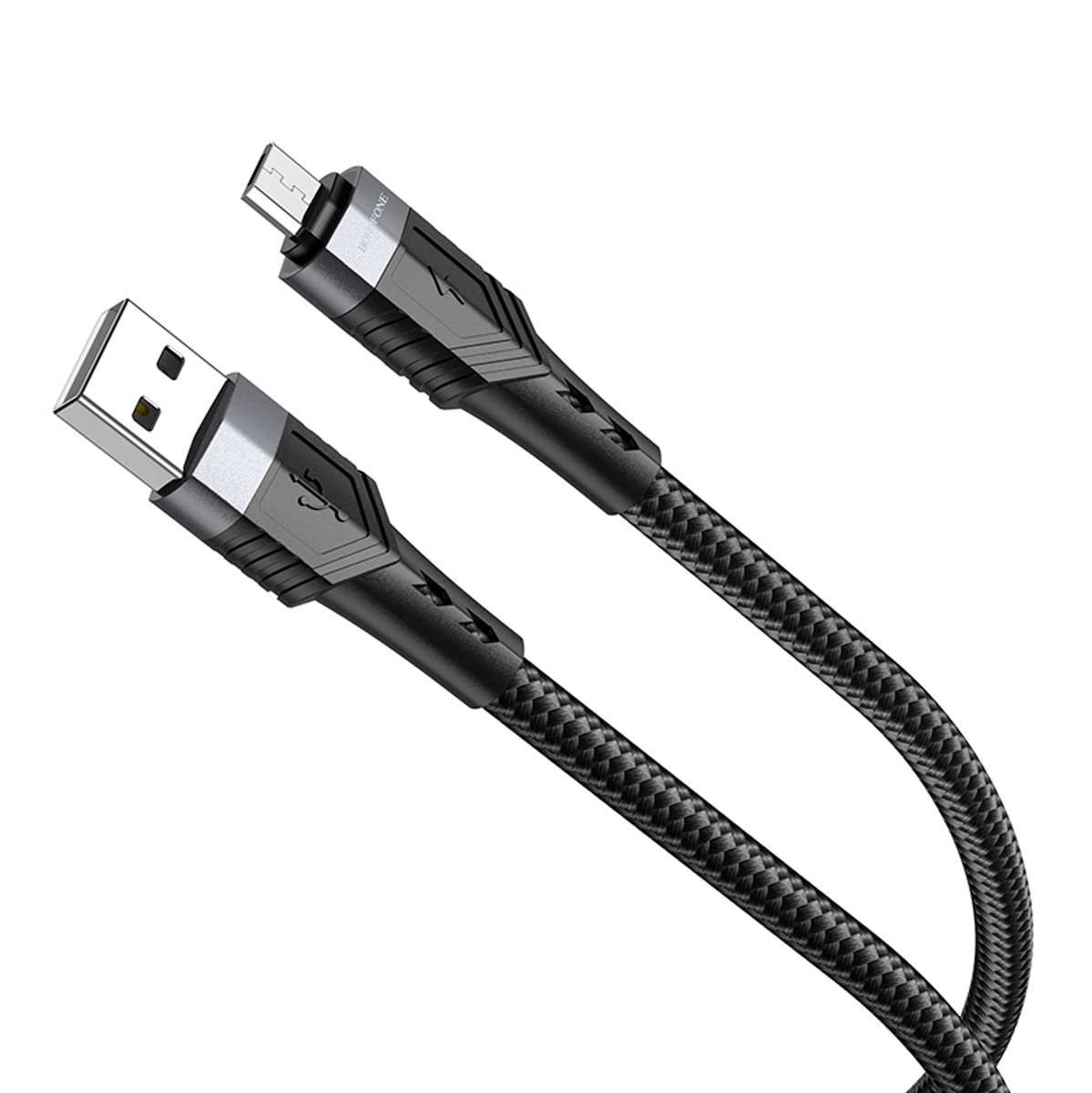 Borofone BU35 Influence USB naar Micro USB Kabel - 2.4A, 1.2m Zwart