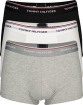 Tommy Hilfiger low rise trunk (3-pack) - lage heren boxers kort - zwart - wit - grijs -  Maat: S