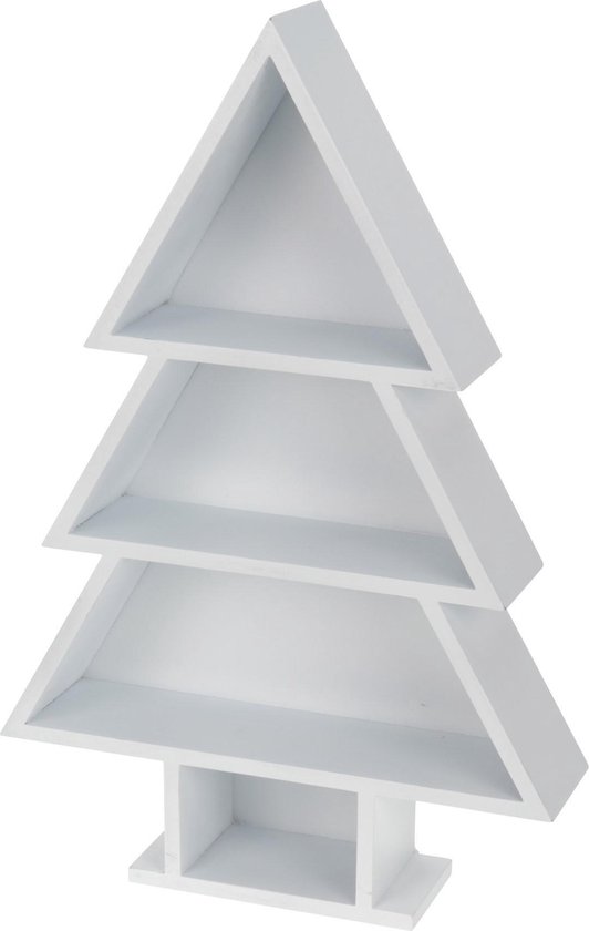 Kerstboom letterbak 29x8x45 cm Wit