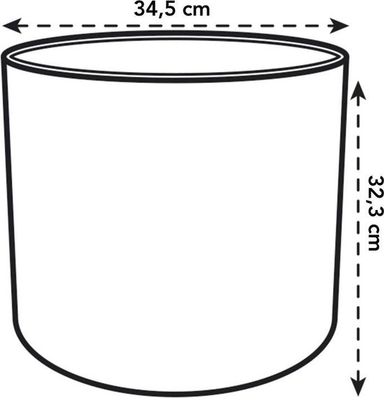 Elho B.for Soft Rond 35 - Pot De Fleurs pour Intérieur - Plastique 100% recyclé - Ø 34.5 x H 32.3 cm - Blanc