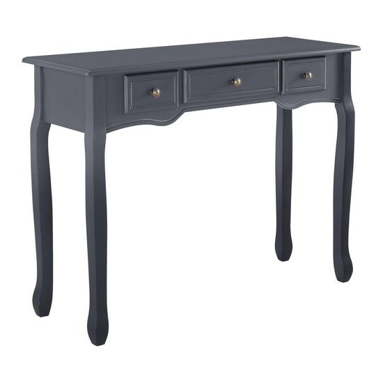 Bureau Métal Gris Foncé 90x60x72 Cm Avec 2 Tiroirs Classeurs – Occasion