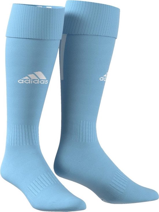 adidas Santos 18 Sportsokken - Maat 37 - Unisex - licht blauw/wit