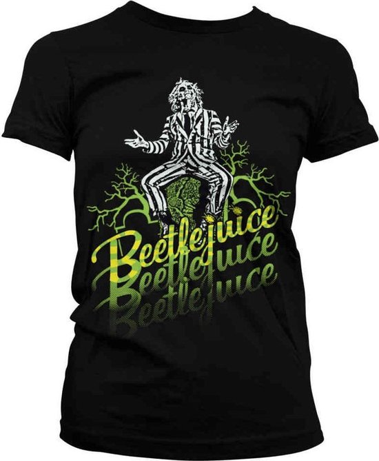 Beetlejuice Dames Tshirt -L- Beetlejuice Zwart
