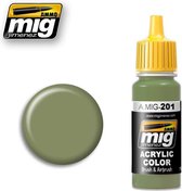 AMMO MIG 0201 FS34424 Light Gray Green - Acryl Verf flesje