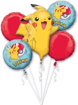 5 Aluminium Pokemon™ ballonnen - Feestdecoratievoorwerp