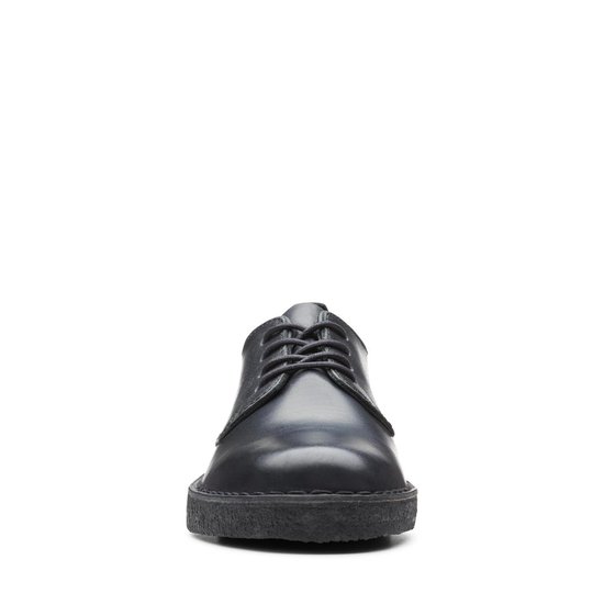 clarks desert london black polished