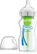 Dr. Brown's Options+ Anti-colic Bottle Babyfles - Brede Halsfles glas 270 ml