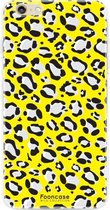 iPhone 6 / 6S hoesje TPU Soft Case - Back Cover - Luipaard / Leopard print / Geel