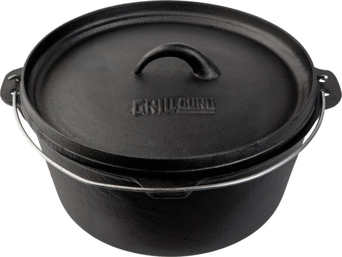 Grill Guru - Large - Gietijzen pan - Cast Iron - Dutch Oven - Grill Guru