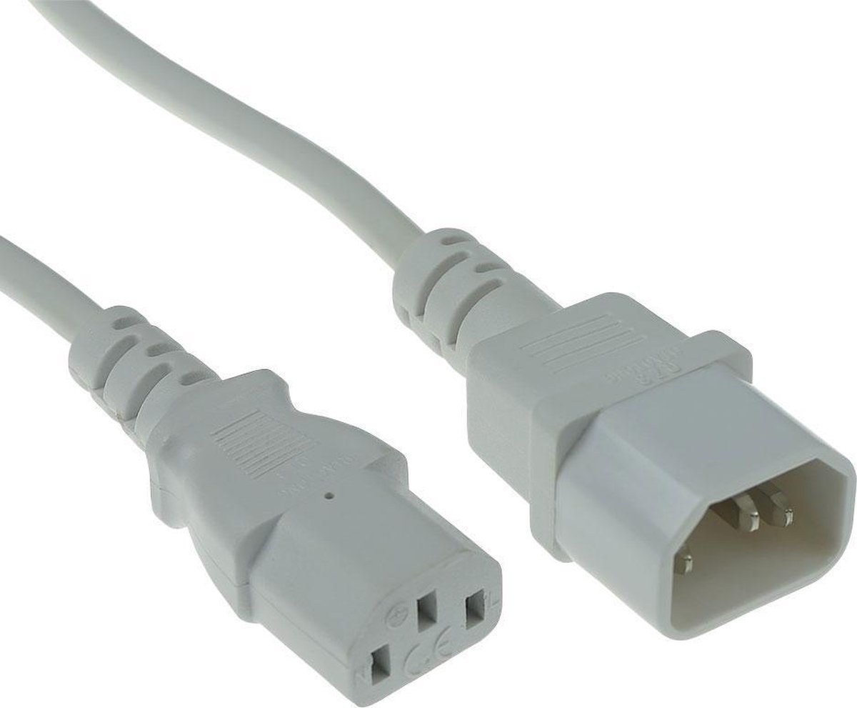 ACT Netsnoer C13 - C14 wit 1,8 m AK5245