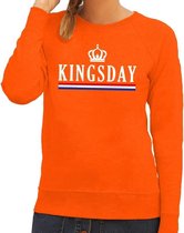 Oranje Kingsday met Hollandse vlag trui - Sweater voor dames - Koningsdag kleding XS