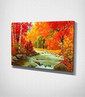 Autumn - 120 x 80 cm - Schilderij - Canvas - Slaapkamer - Wanddecoratie  - Slaapkamer - Foto op canvas