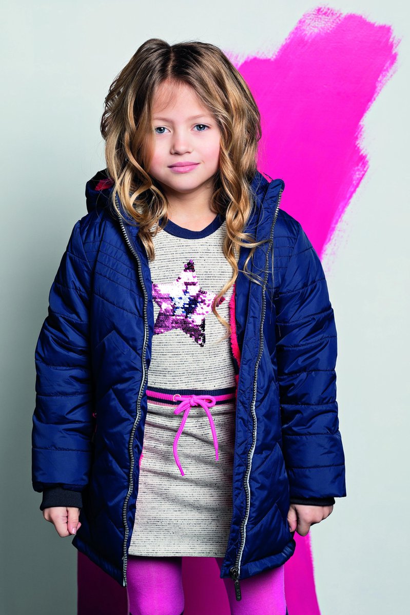 AKAUFENG Jas meisjes met bontcapuchon lang, winterjas meisje met bontmuts bovenkleding kinderjas .., zwart, 150