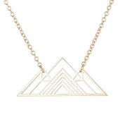 24/7 Jewelry Collection Driehoek Ketting - Piramide - Goudkleurig