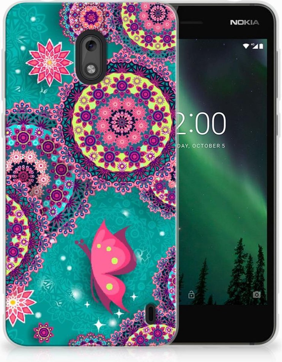 Nokia 2 Hoesje maken Cirkels en Vlinders