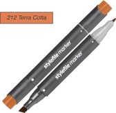 Stylefile Twin Marker - Terracotta - Deze hoge kwaliteit stift is ideaal voor designers, architecten, graffiti artiesten, cartoonisten, & ontwerp studenten